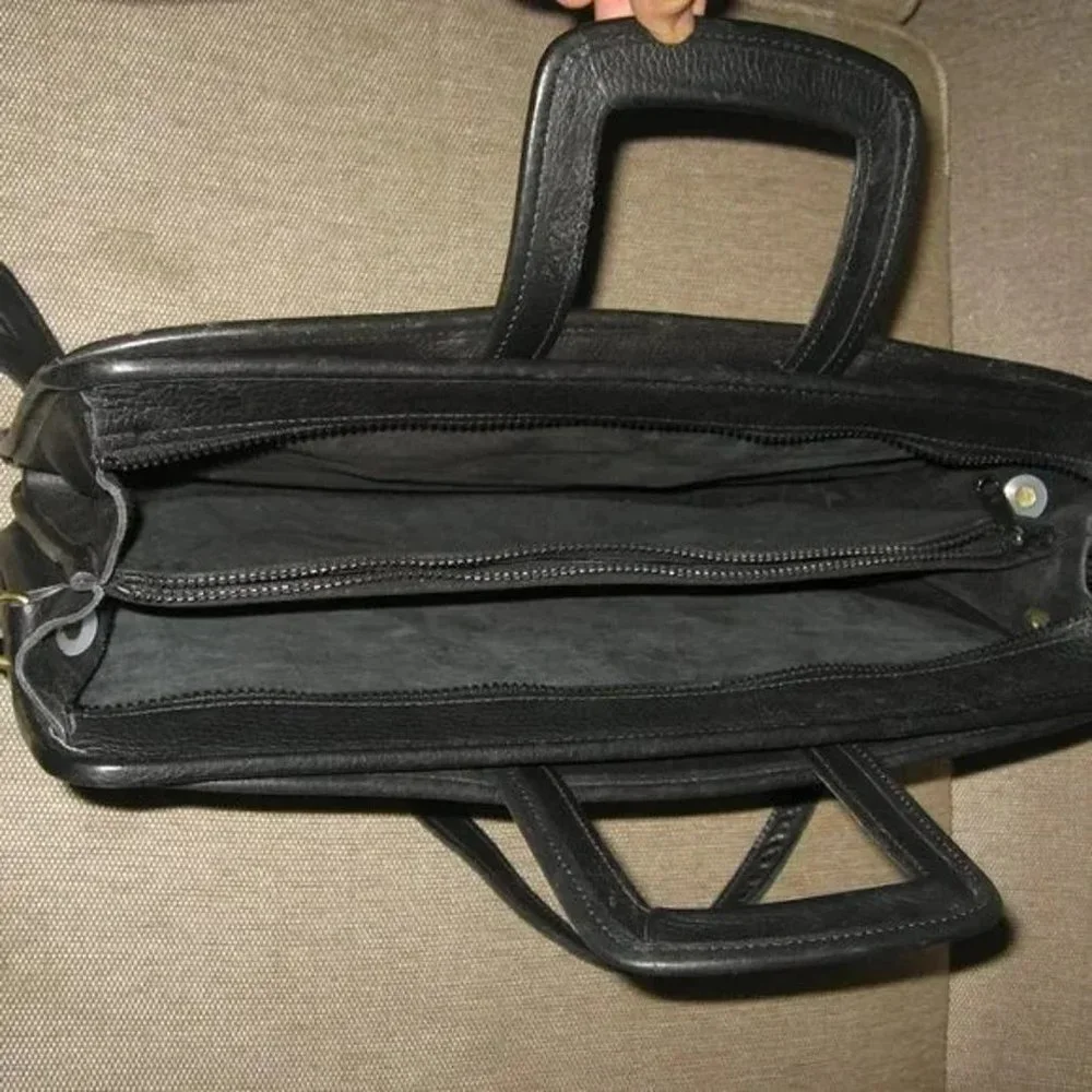 ❤️JACK GEORGES Business Double Gusset Briefcase to Clutch / Laptop Shoulder Bag